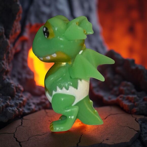 Ryans World Shelldon Green Dragon Mystery Figure Cartoon Remka Toy 2” - Picture 5 of 5